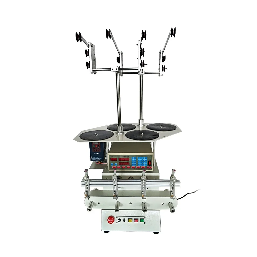 Automatic Wire Coil Winding Machine 4 Axis Width 110mm Screw Diameter 100mm 0.03-0.6mm Wire Coiling Winder 750W with Brake Kit