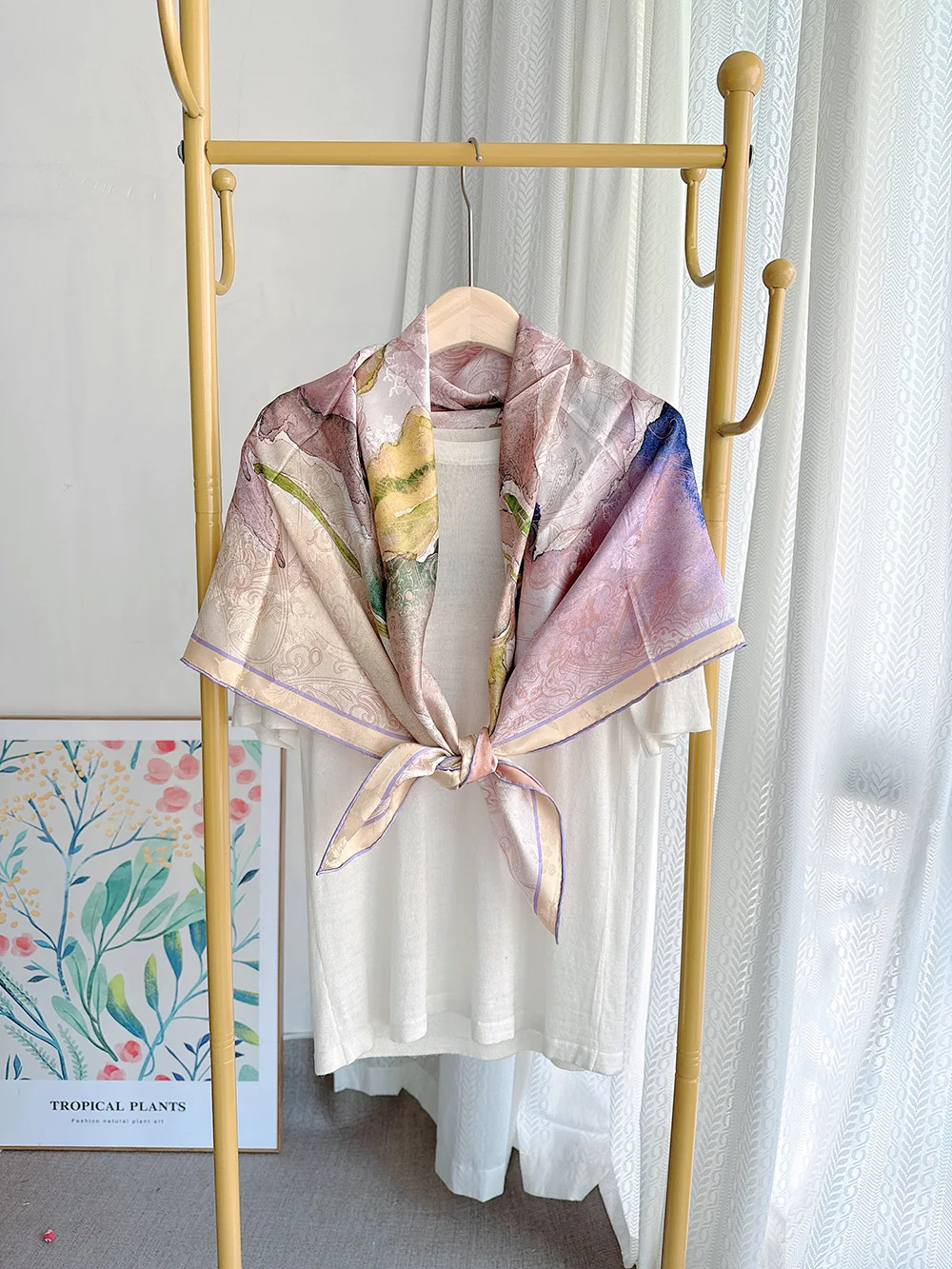 

Double-Sided Silk Scarf 100% Mulberry Silk 18 Momme Thick Chinese Style Retro Elegant Skin Care Shawl For Women High Quality