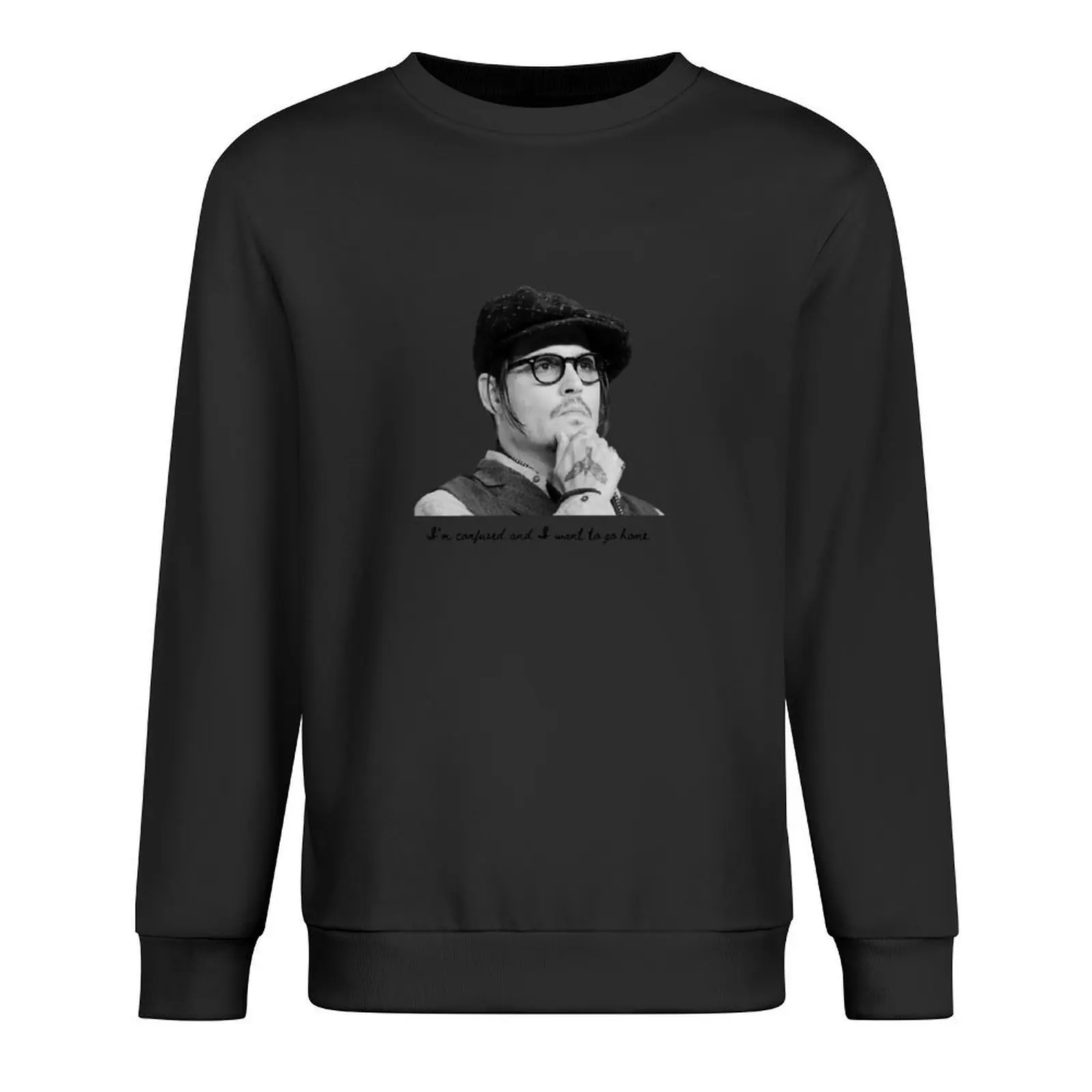 

Johnny Depp - I'm confused and I want to go home Pullover anime clothing tracksuit men tracksuit men wear sports sweatshirt man