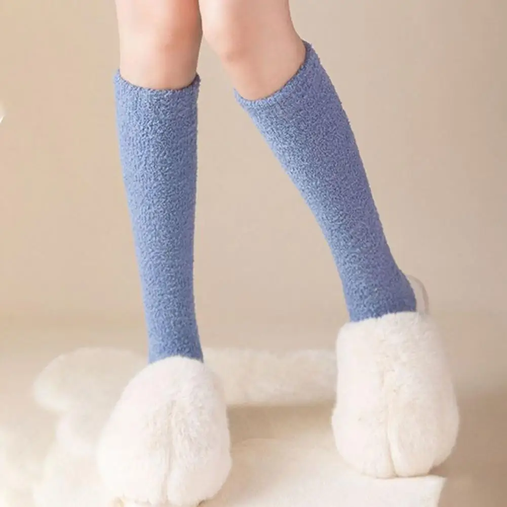 Reinforced Warm Socks Cozy Women's Winter Socks Thick Coral Fleece Anti-slip Plush Stockings for Warmth Comfort for Various