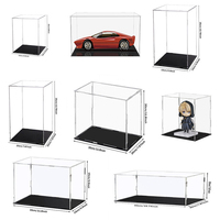 Acrylic Display Case, Assemble Collectibles Display Box Display Stand Storage Protective For Toys, Crafts, Memorabilia, Jewelry
