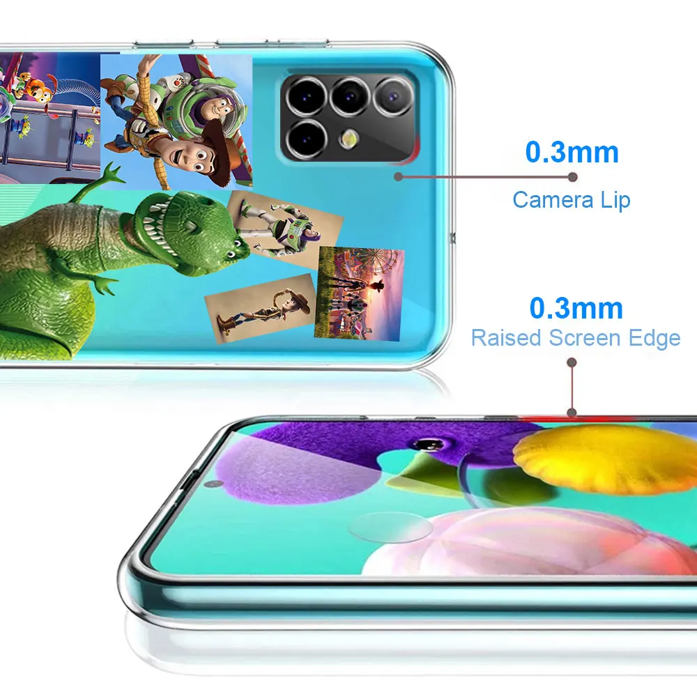 TPU Case for Samsung Galaxy A51 A14 A54 A12 A41 A21s A13 A15 A55 A71 A23 A31 A33 A52 Transparent Phone Cover Disney Toy Story