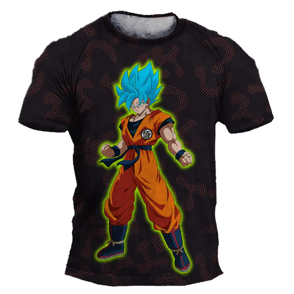 2025 verão animação dragon ball sun wukong 3d impressão digital de secagem rápida camiseta adulto crianças moda topo casual y2k
