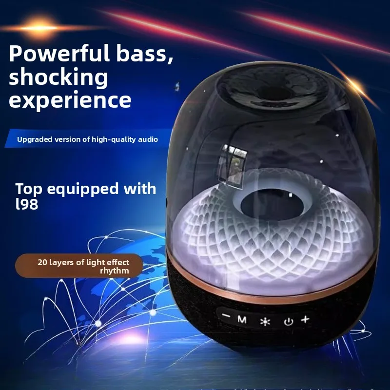 L-98 Glass Bluetooth Speaker - Harman Kardon Golden Edition, Subwoofer, Wireless Soundbar, New Home Model