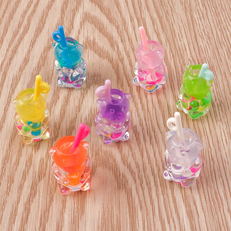 Tusember 10 Stück Glas-Wunschflaschen Bubble-Tea-Anhänger für Ohrringe Armbänder DIY Schlüsselanhänger Anhänger Schmuckherstellung Zubehör – Detail 16