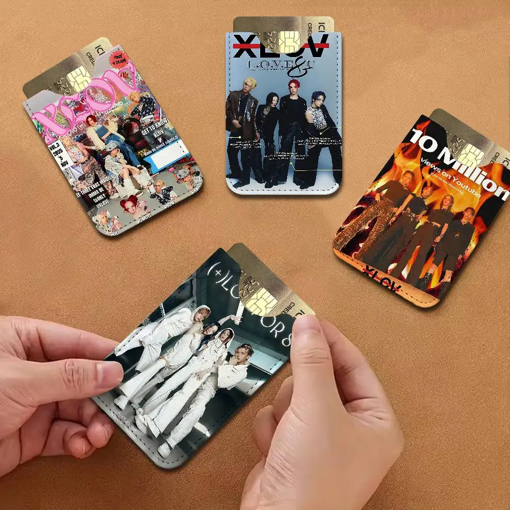 Popular K-pop Group X-XLov PU Leather Cardholder Ultra Slim Credit ID Card Organizer Lightweight Business Card Holder