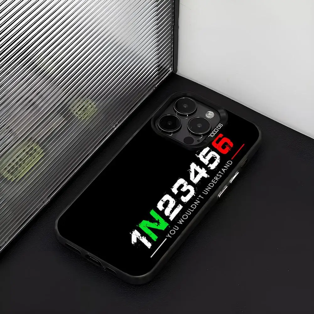 1N23456 Motorcycle Phone Case Matte Colored Silver For iPhone 15 14 16 13 12 11 Pro Max Plus XS X Shockproof Hard Cover