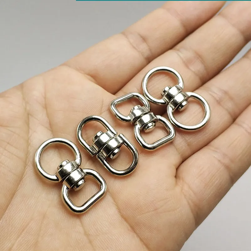 10/20pcs/pack Silver Metal Swivel Hook Clasp Key Chains Keyrings Connectors For Lanyards Paracord Handbag Bag Parts