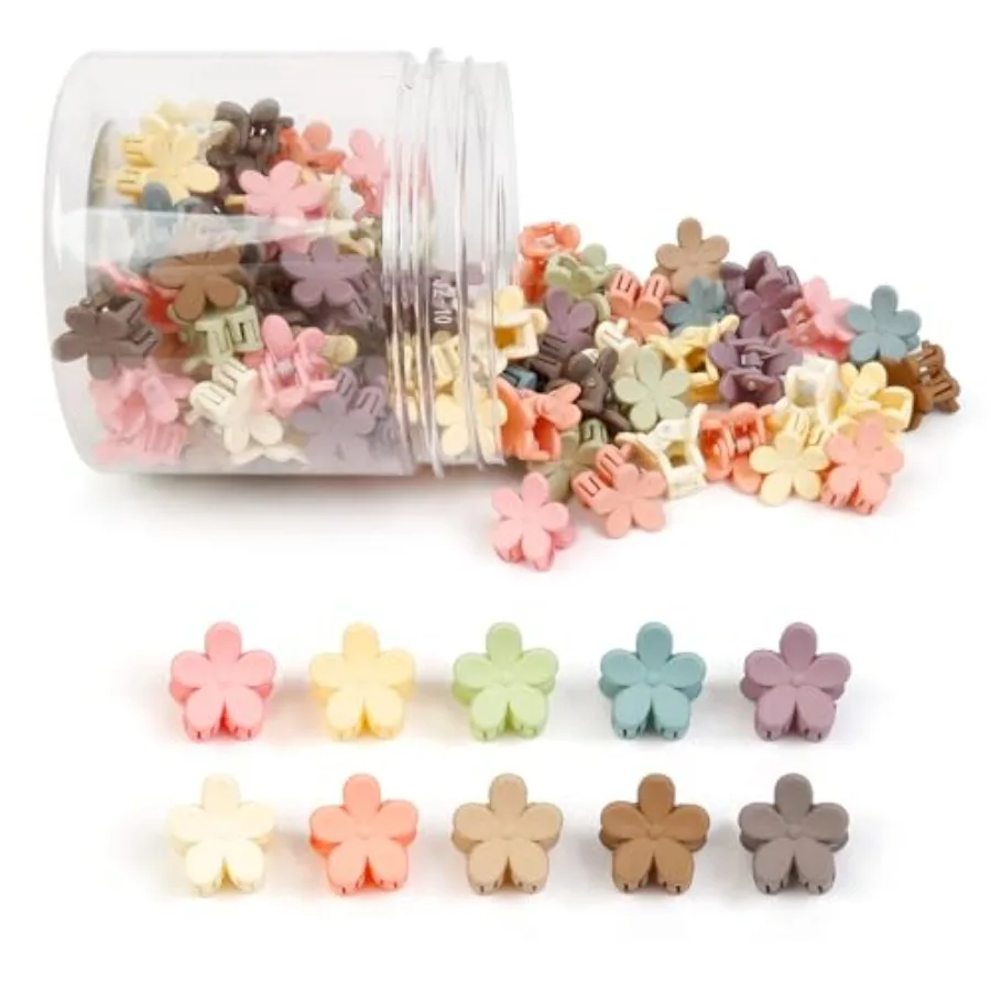 

100Pcs Colorful Mini Hair Clips, Small Hair Clips Mini Claw Clips Cute Jaw Clips Hair Pins Hair Barrettes Hair Accessories for