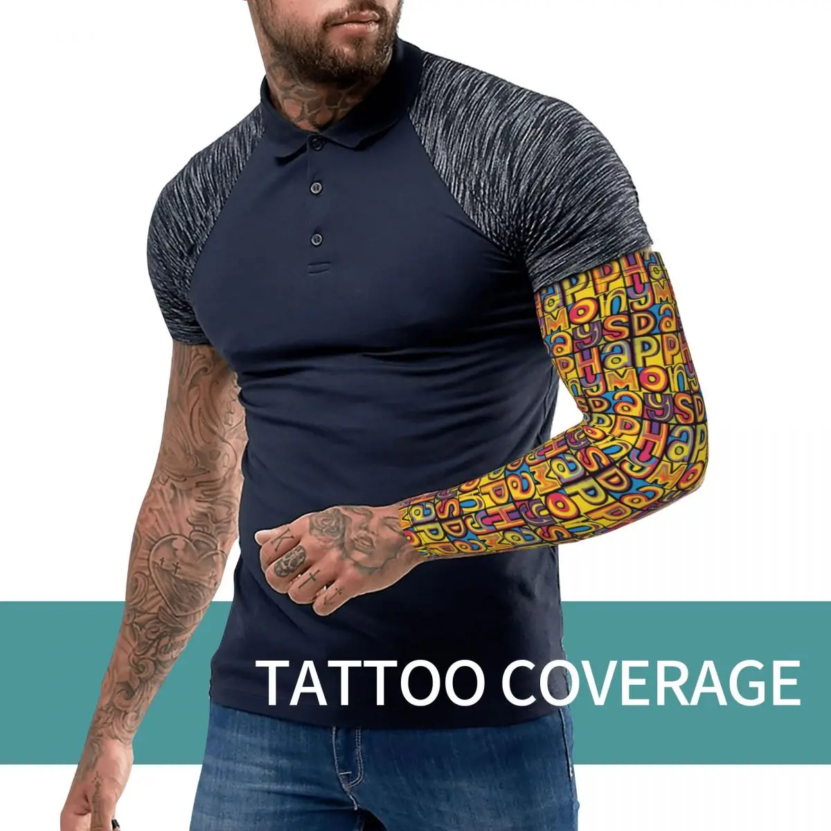 Happy Mondays рукава для мужчин и женщин защита от солнца и ультрафиолета татуировка прикрытие спорт охлаждение езда на велосипеде