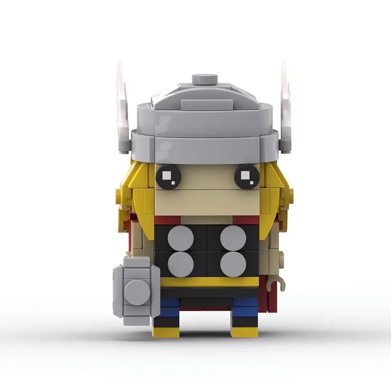 MOC Brickheadz Superhero Filme Personagem Montagem Modelo, Blocos De Construção Brinquedo, Idéia Do Presente