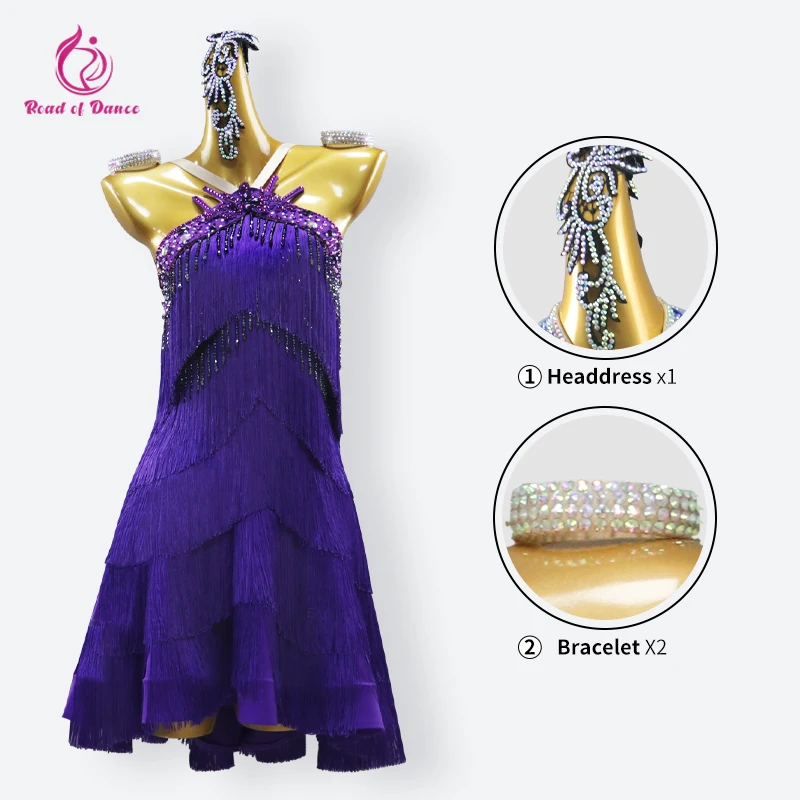 Latin Dance Costumes Prom Dress 2025 Female Suit Carnival Woman Evening Skirt Girls Standard Ballroom Competition Samba Clothing