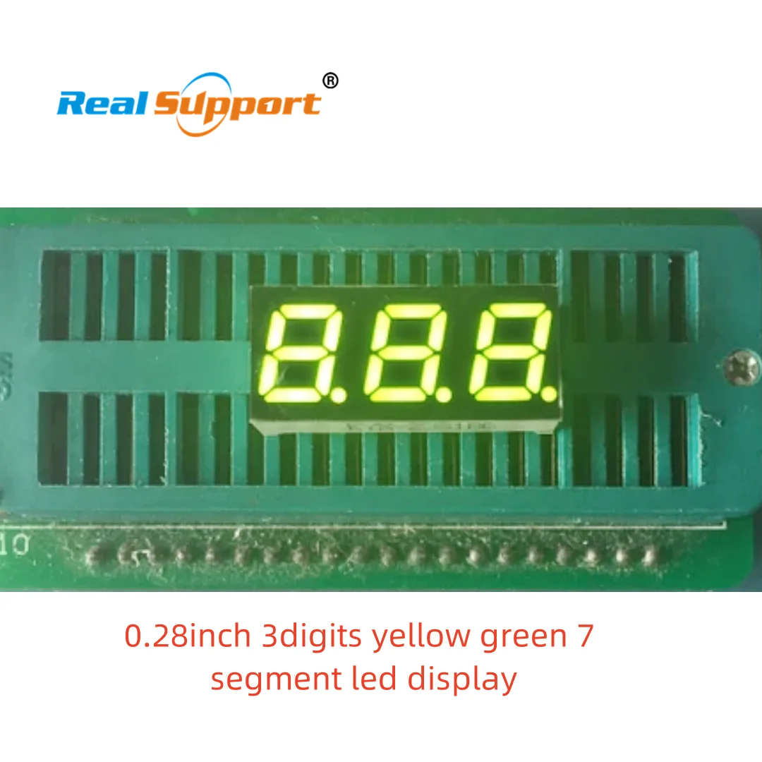 0.28inch 3digits yellow green 7 segment led display 2381AG/2381BG