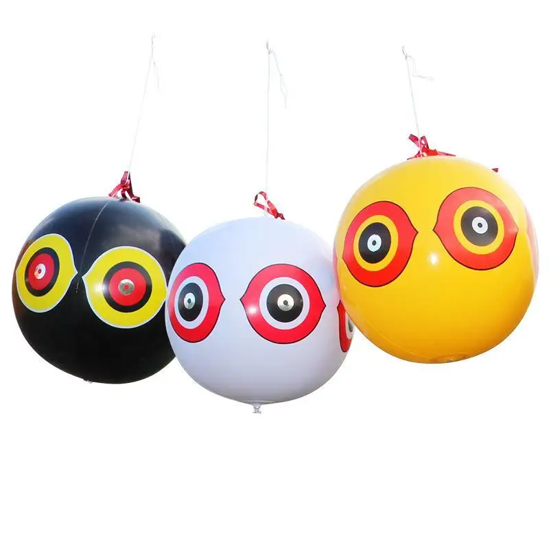 1 pz giallo bianco nero gonfiabile terrore-occhio palloncino repellente per uccelli spaventoso Anti repellente per uccelli Predator Farm frutteto Protector