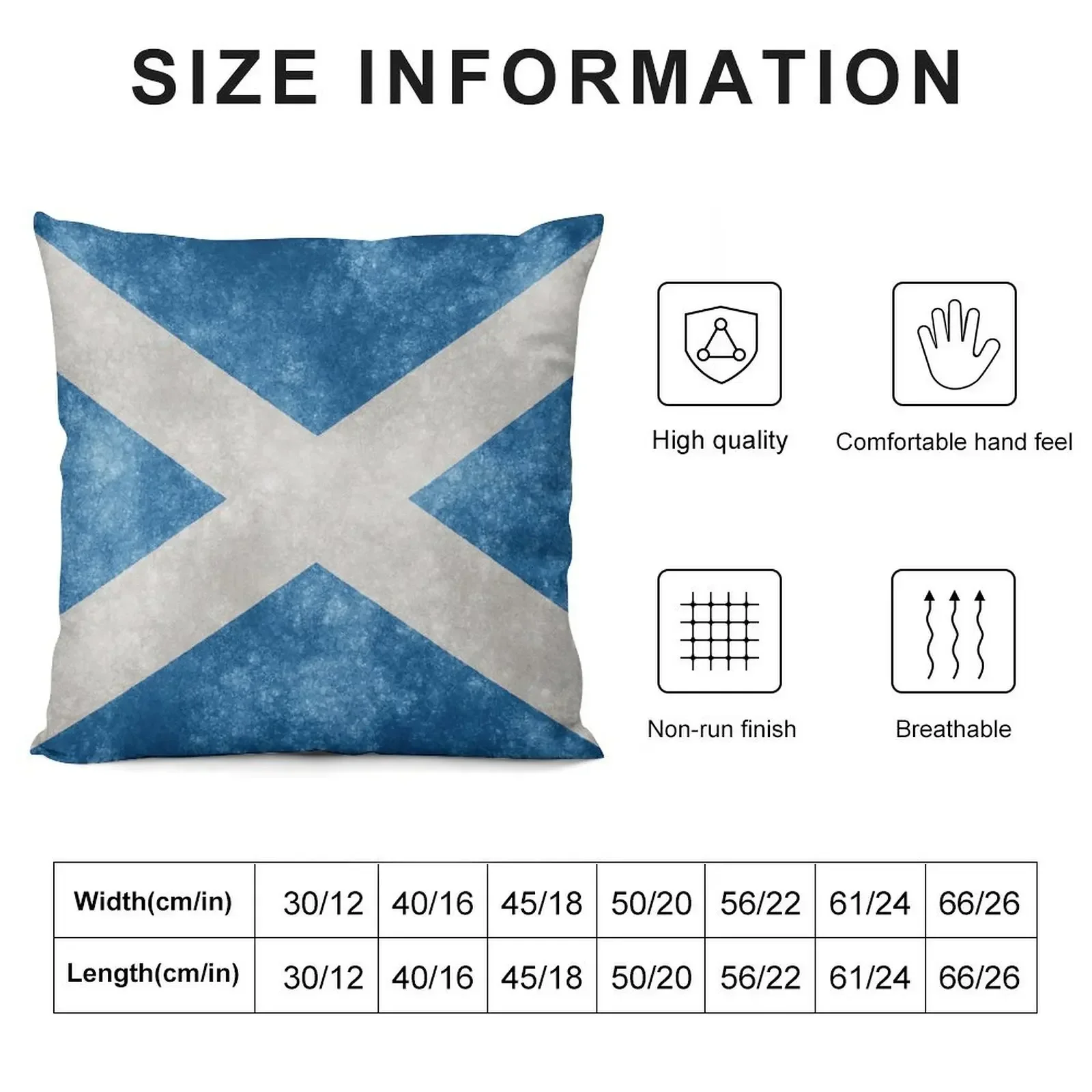 Flag of Scotland Throw Pillow Sofa Pillow Cover Anime Sofa Cushions Cover pillow