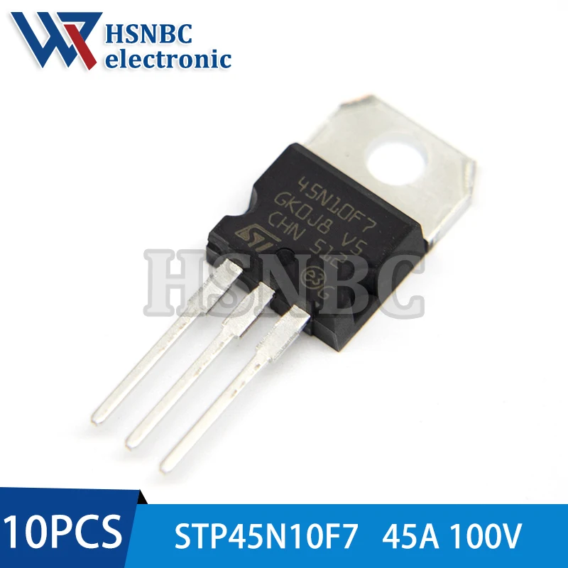

10Pcs/Lot STP45N10F7 45N10F7 TO-220 45A 100V N-channel Power MOSFET Transistor 100% New Original