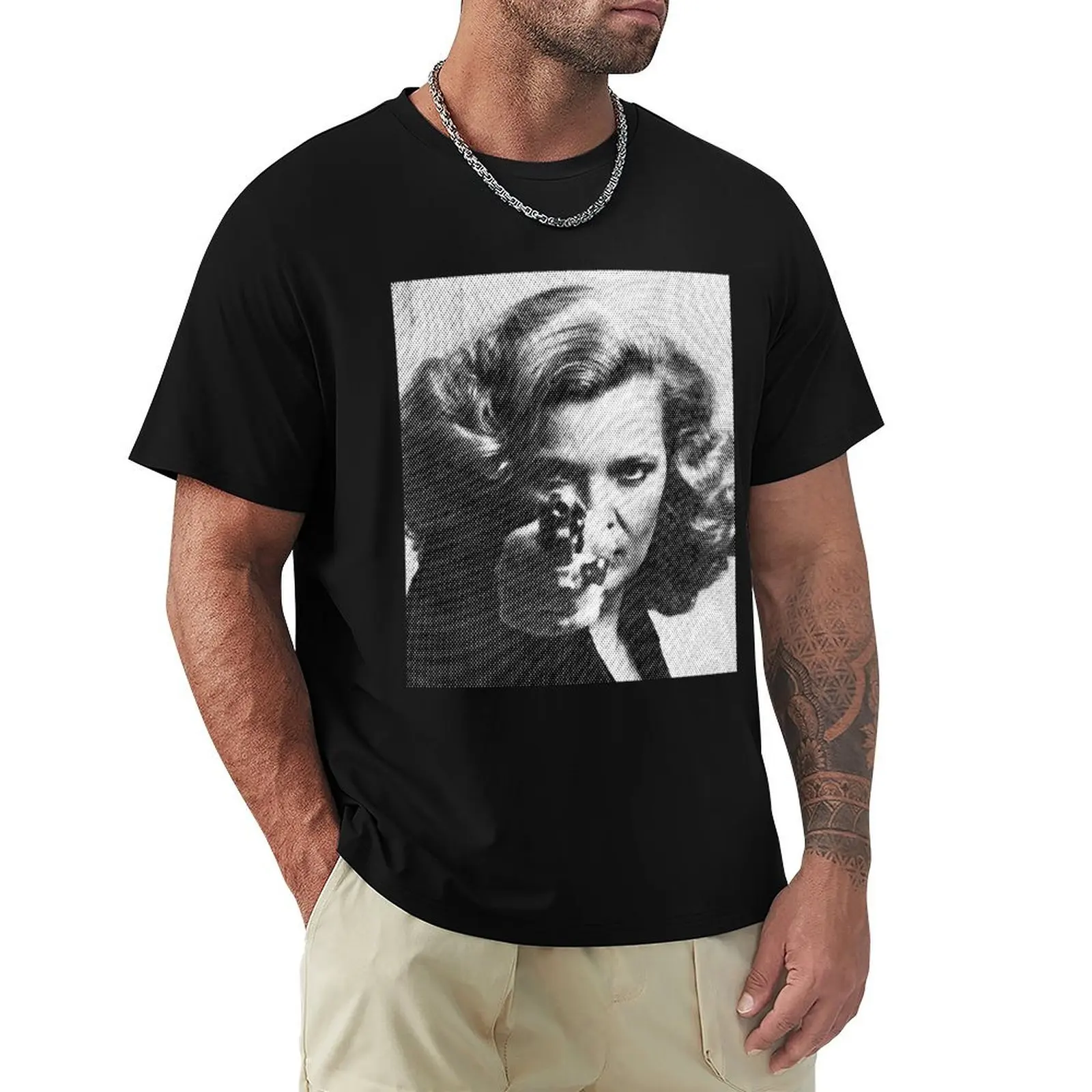 

Gena Rowlands Portrait In Black _amp_ White T-Shirt Large Size Breathable Tee