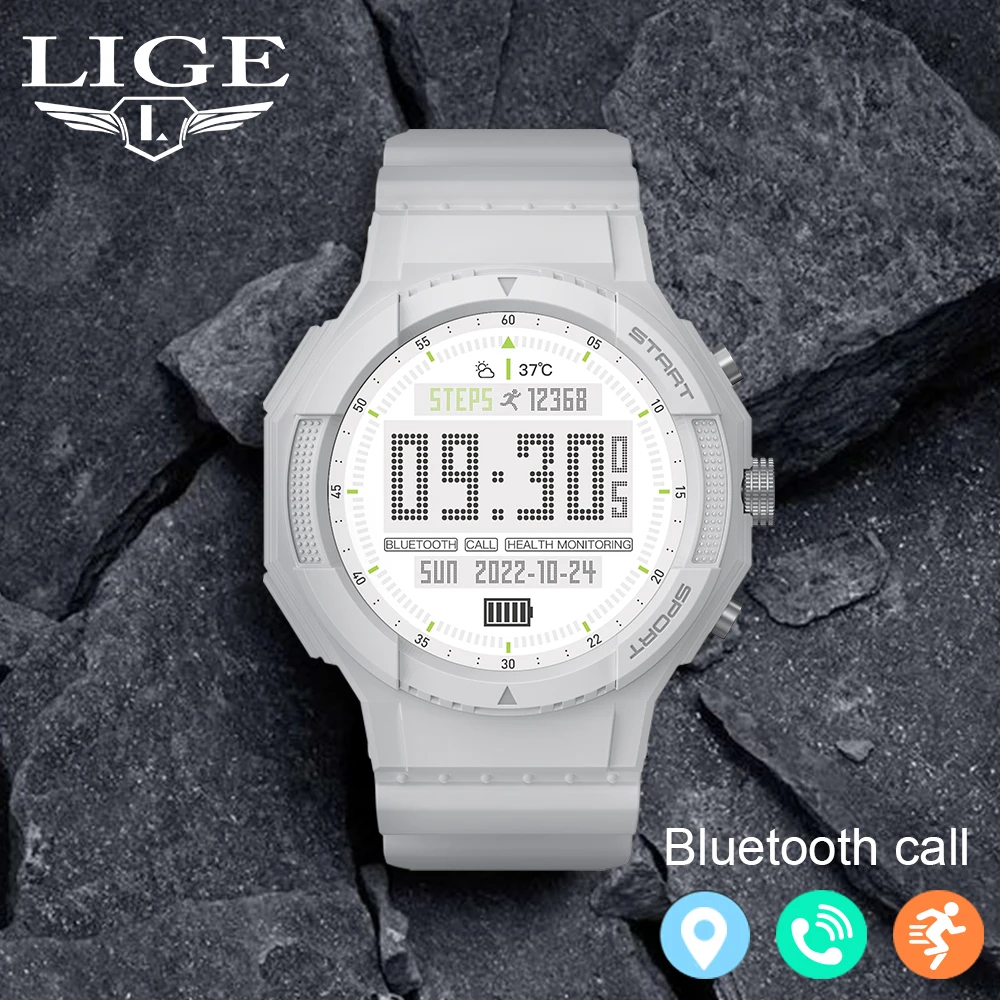 

Смарт-часы LIGE: мониторинг здоровья, Bluetooth-звонки, водонепроницаемые, для спорта и фитнеса, GPS-трекер. Распродажа. Мужские смарт-часы для бизнеса.
