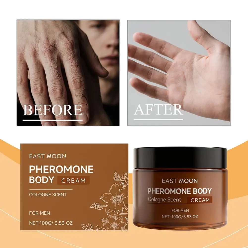 100g Pheromone Body Cream For Men Cologne Scent Fast-Absorbing Moisturizing Body Lotion Hydrating Skin Care Cream O2M6