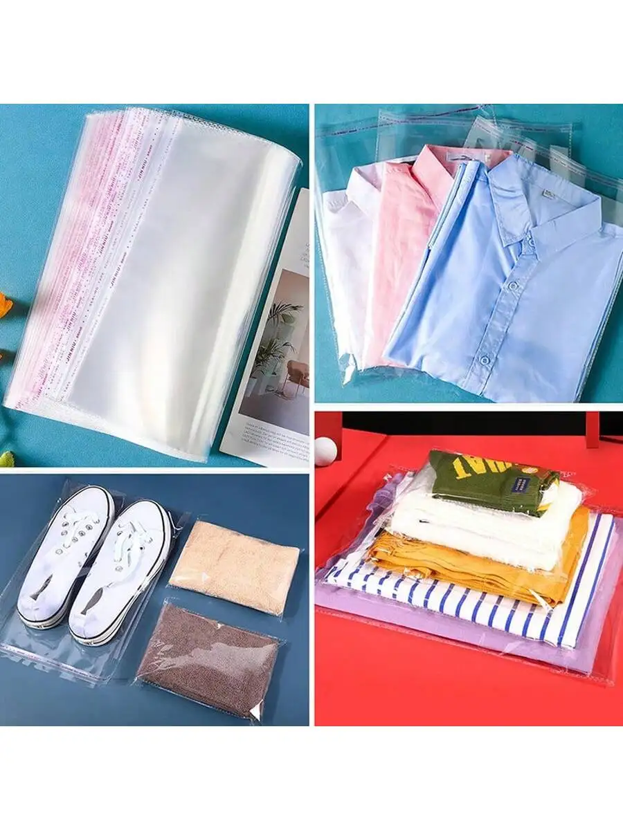 30/50/100 Stück selbstklebende, transparente OPP-Geschenktüten, Aufbewahrungstaschen für Schreibwaren, selbstverschließbare Taschen, Verpackungstaschen – Detail 7