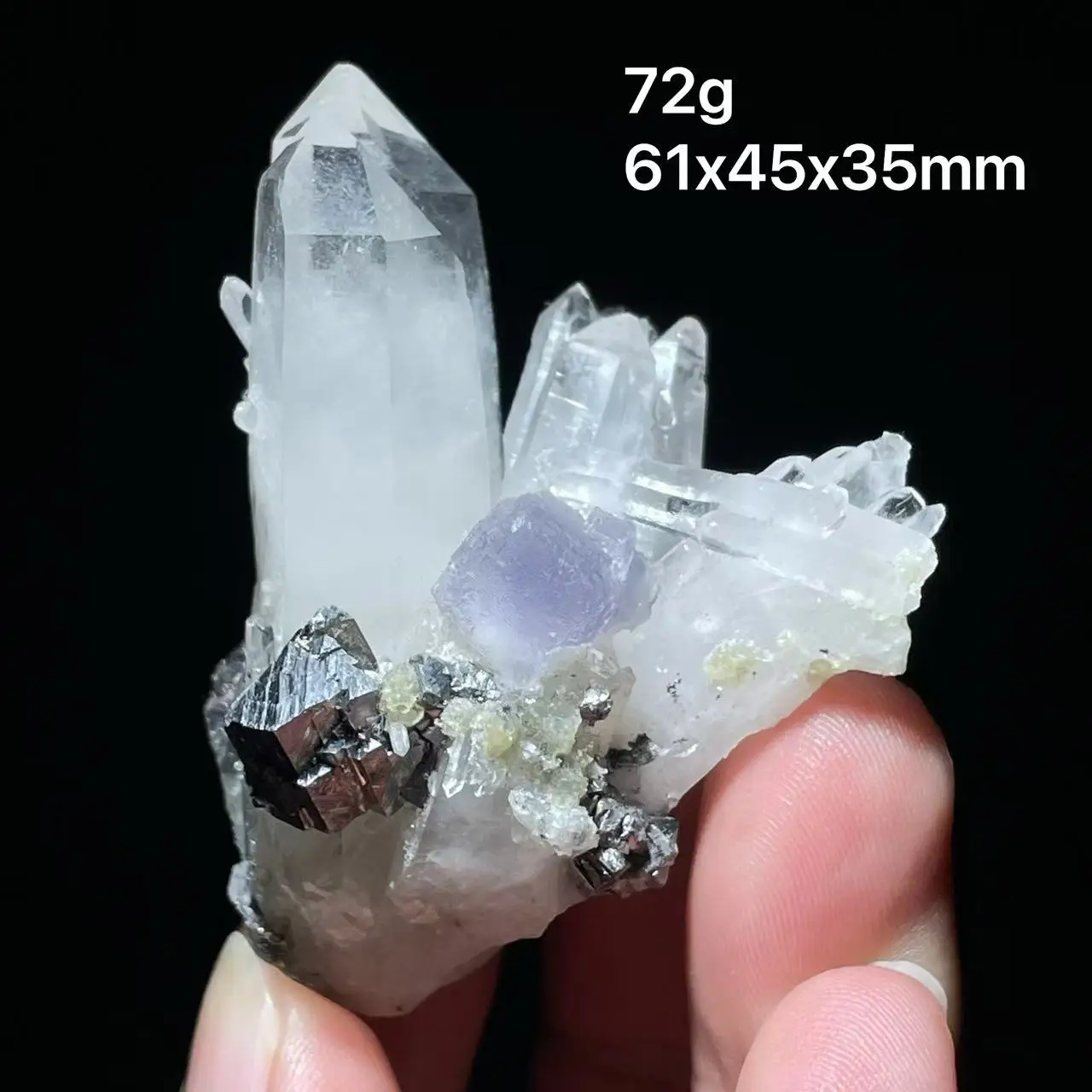 100% natural fluorite, quartz, pyrite, mica mineral specimens from Yaogangxian