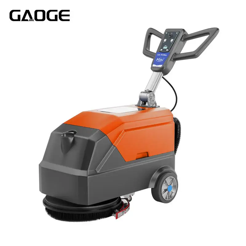 15in Commercial Floor Cleaning Machine M2 Walk Behind Floor Scrubber Dryer Industrial with 24V 50Ah Lithium Battery