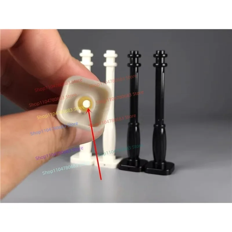 MOC 빌딩 블록 미니 거리 장면 가로등 아키텍처 모델 만화 애니메이션 액세서리 조립 키트 귀여운 장난감 선물