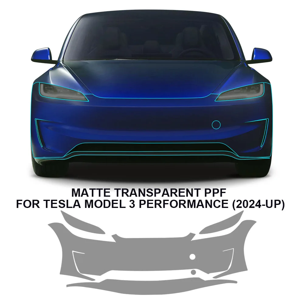 Car Paint Protection Film para Tesla Modelo 3, Matte, Grosso, TPU, Transparente, Highland Desempenho Versão, resistente a riscos, PPF, 8.5