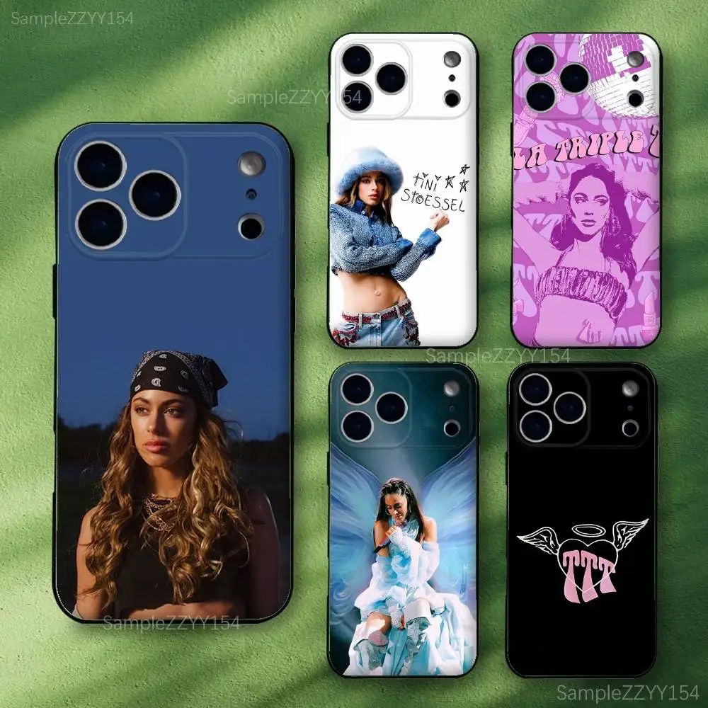 

Tini Stoessel Black Out Phone Case For iPhone 17,16,15,14,13,12,Pro,Max,Plus,E,SE4,Air,Mini Black Soft Funda