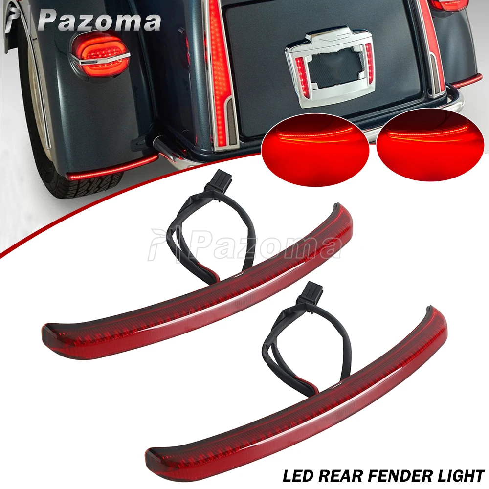 Luz Traseira LED para Para-lama, Luz de Freio e Luz de Posição para Harley Touring Tri Glide Ultra Classic Street Glide Trike 2009-21