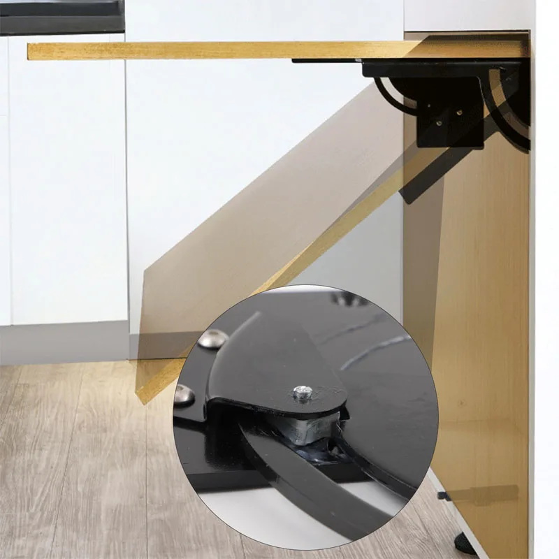 Modern DIY Iron Bracket Suspension Dining Flip Desk Folding Table Hinge Connector Mechanism Space-Saving Home Metal Hotels