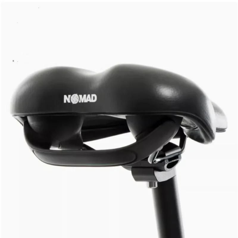 Authentic bicycle black soft cushion with handle comfortable decompression riding saddle environmental protection material.