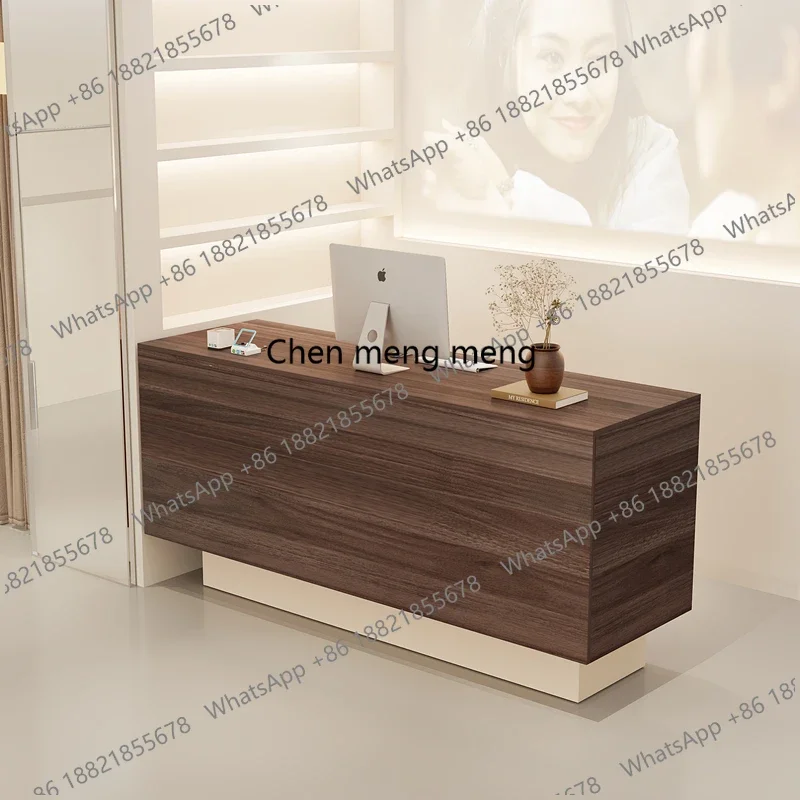 

New arrive Decor Boutique Reception Counter Clinic Barber Cashier White Reception Counter Retail StoreTheke Rezeption Office Fur