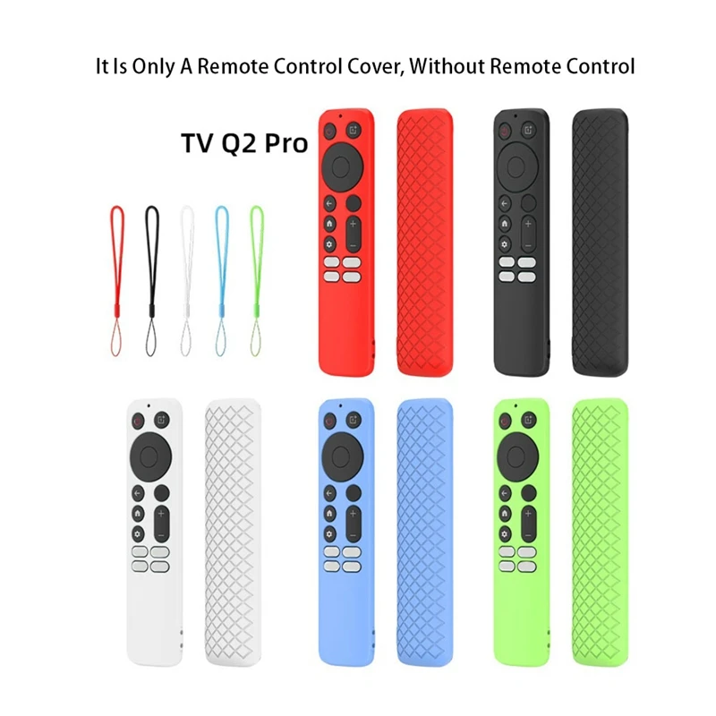 Replacement Spare Parts For Oneplus TV Q2 Pro Remote Control Cover Portable Anti-Fall Dust-Proof Silicone All-Pack Cover, B