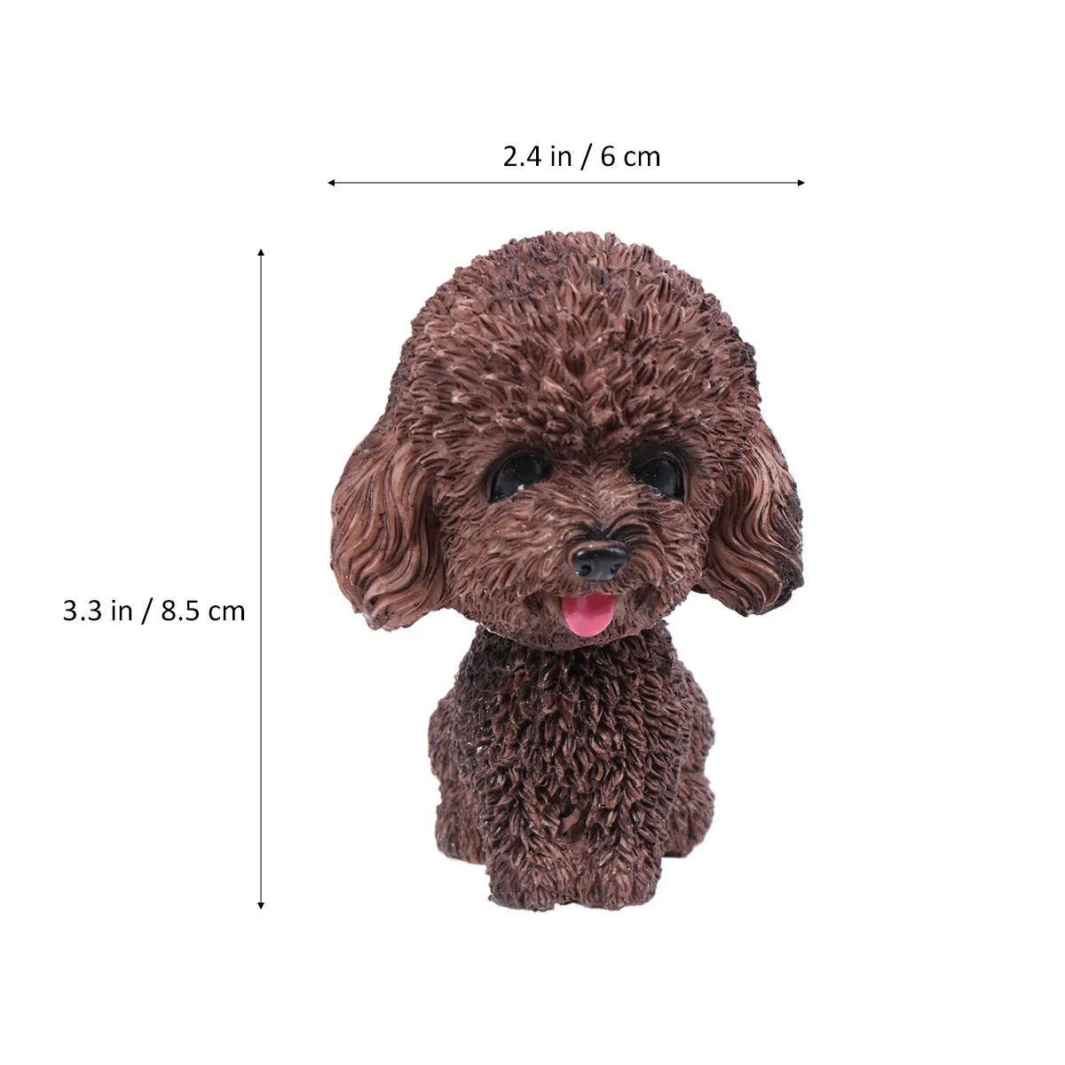 

Abaodam Mini Dog Figurine Car Dashboard Decor Resin Cake Topper Christmas Birthday Gift Shaking Animal Ornament