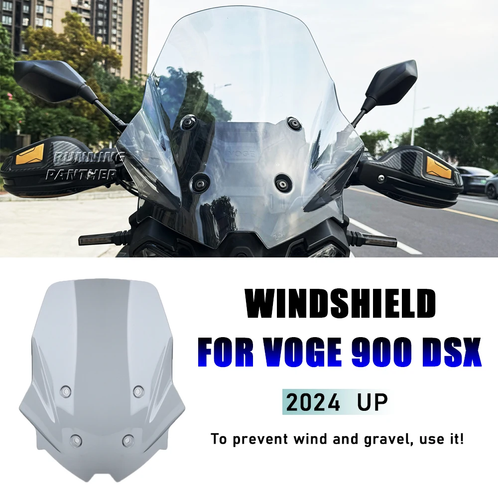 

Motorcycle Touring Visor Screen Tall Windshields Case Upper Windscreen Wind Deflector Fairing Cover For Voge 900 DSX 2024 2025