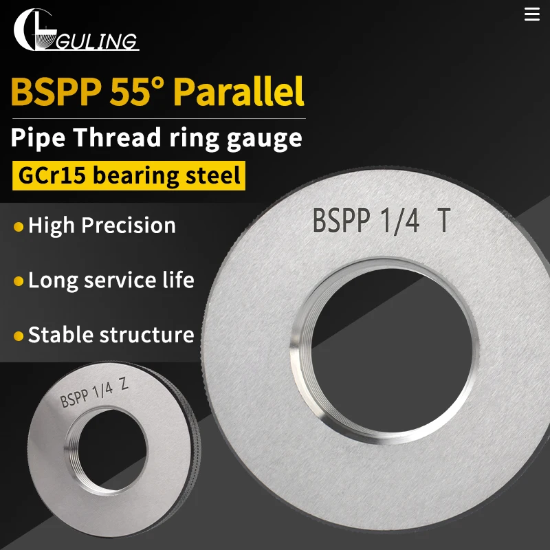 1PCS/SET BSPP Taper Pipe Thread Plug/Ring Gauge Measure Tool BSPP1/16 1/8 1/4 3/8 1/2 3/4 1''-- 1''1/4 1''1/2 2''-- 2''1/2 3''--