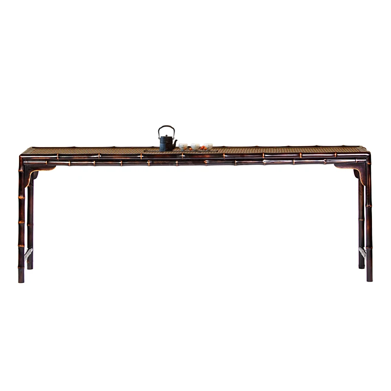 

Suo's dragon bamboo long strip case New Chinese-style entrance entry strip case Ming-style middle hall table Narrow strip case