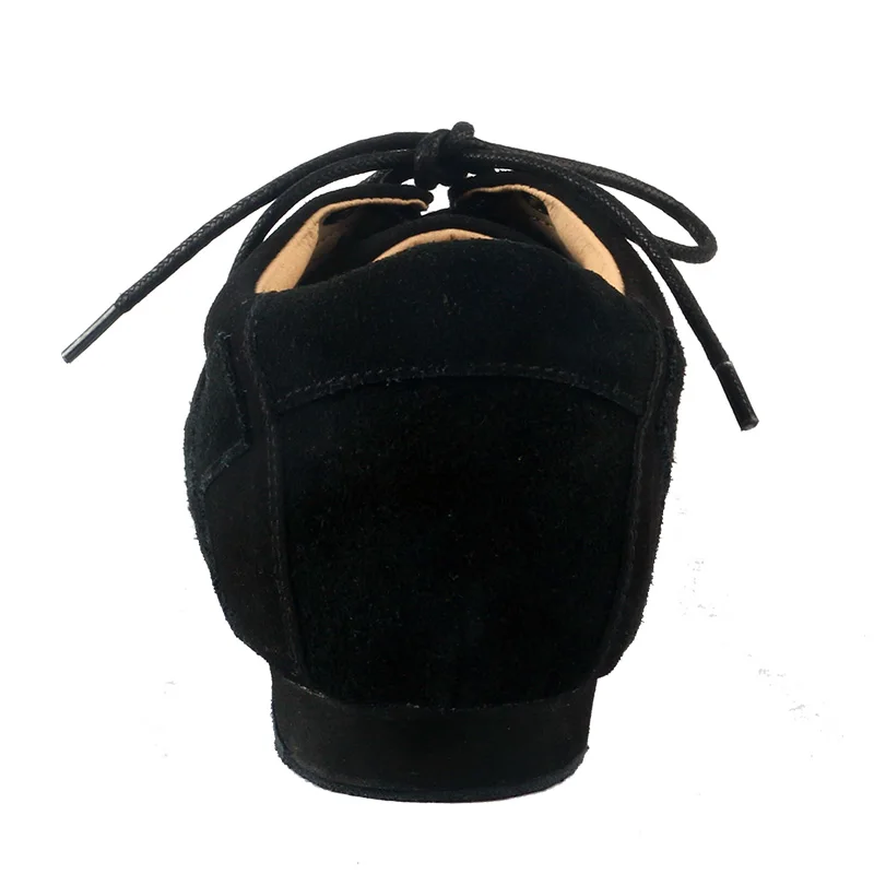 Wedopus 高品質ダンスソール スポーツシューズに貼り付ける ブラック スエードレザー ボールルーム スウェイド ダンスシューズ スニーカー