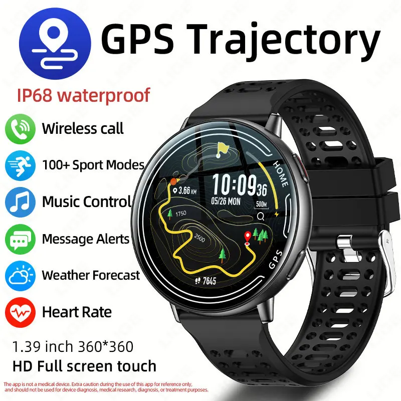 

LIGE 2026 Exquisite GPS Sports Tracker Smart Watch Wireless Call Answer Waterproof Outdoor Record Heart Rate Monitor Smartwatch