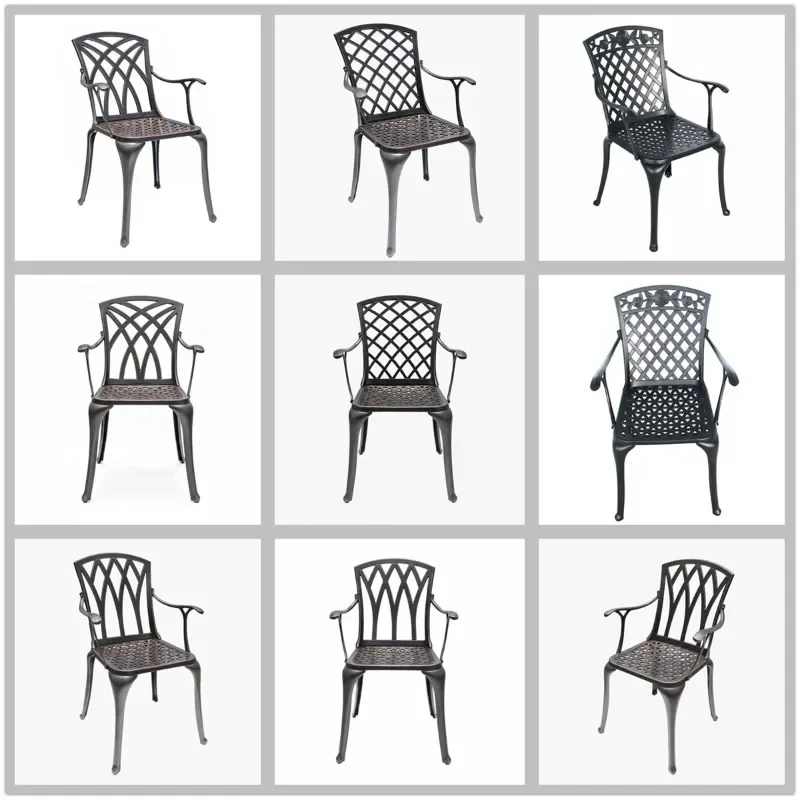 Aluminum alloy outdoor disassembly cast aluminum leisure  garden courtyard villa balcony disassembly chair