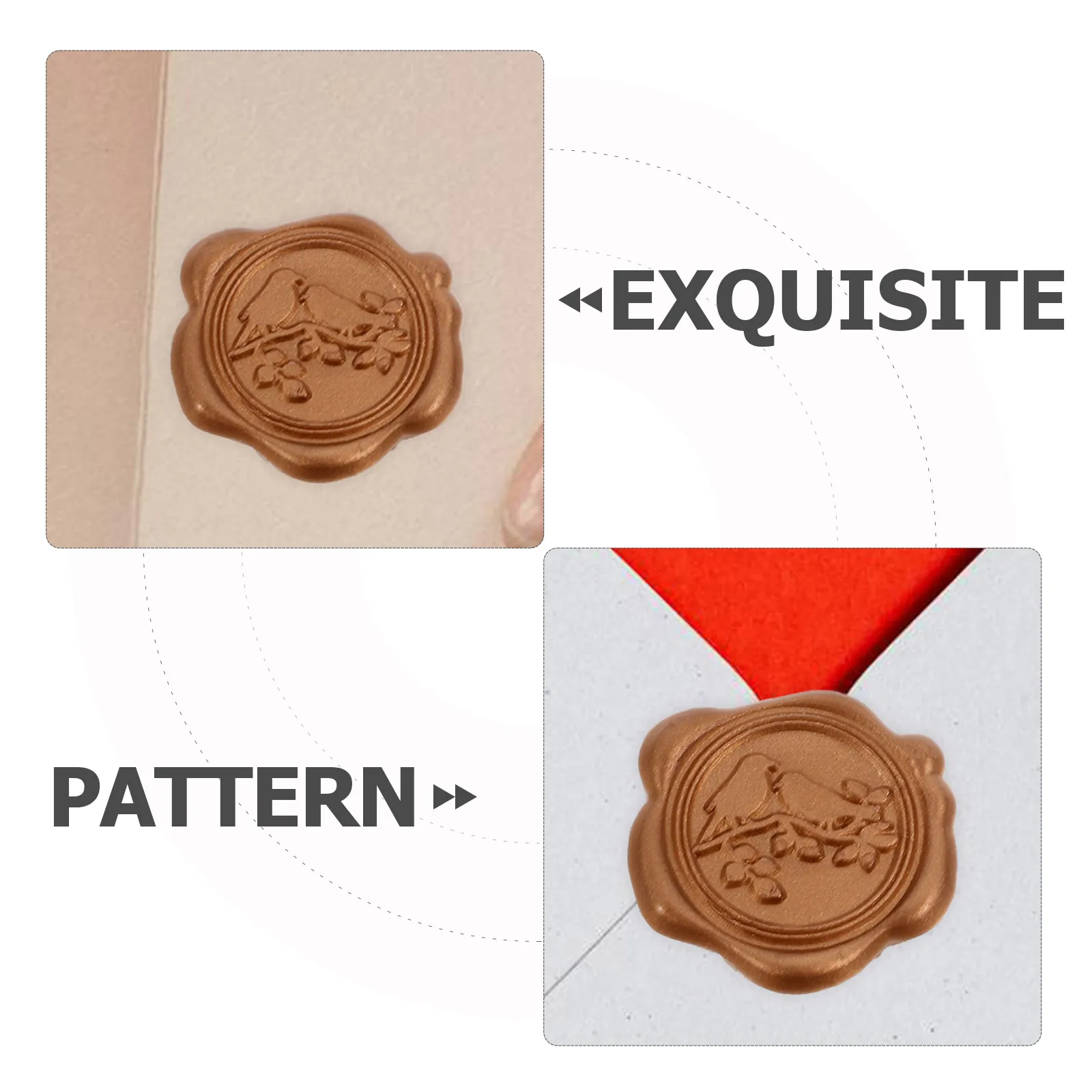 

Planner Invitation Letter Sealing Stickers Lacquer Wax Self-adhesive Envelopes Clear Round for