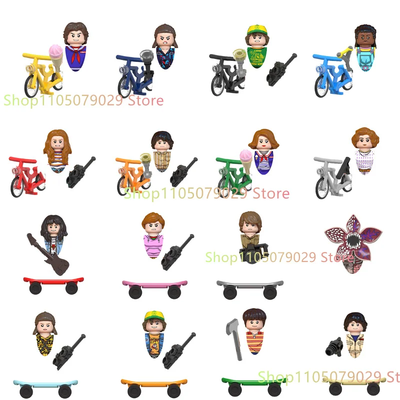 

16pcs New Movies Strangered Figures Building Blocks Thingings Mini action toy dolls assemble Toys Kids Gifts