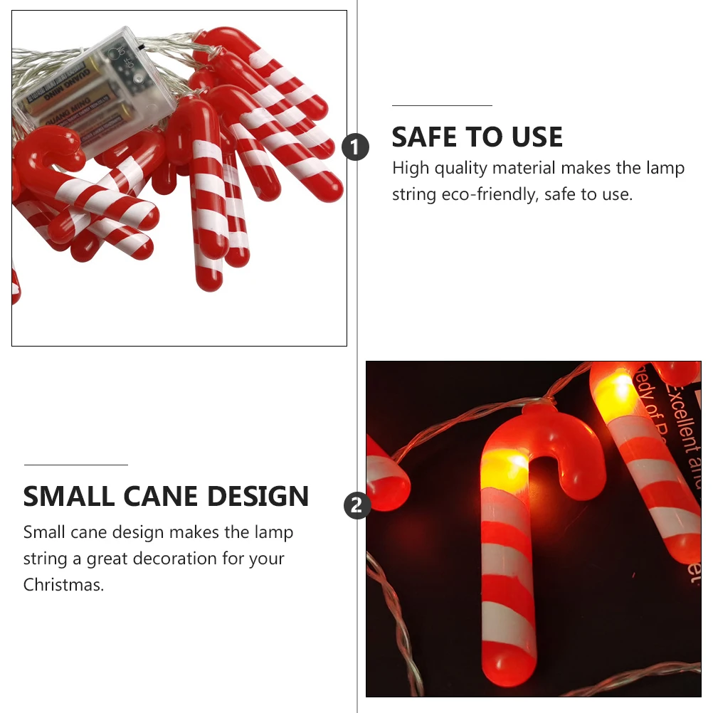 

30 LED Xmas Lamp String Small Cane 3 Meters Eco-Friendly Safe Outdoor Garden String Light Party Decoration Warm Illumination