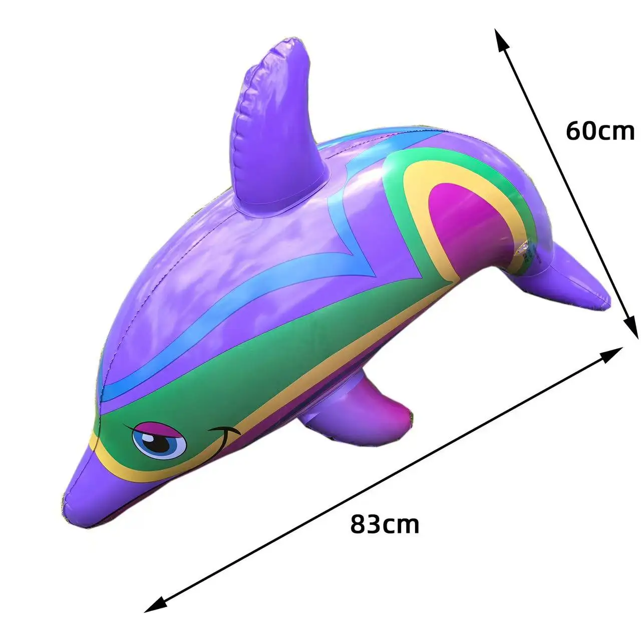 

83cm Novelty Inflatable Dolphin Water Toy for Hawaii Wedding Party Decorations Beach Swimming Pool Animals Shape Photo Gifts