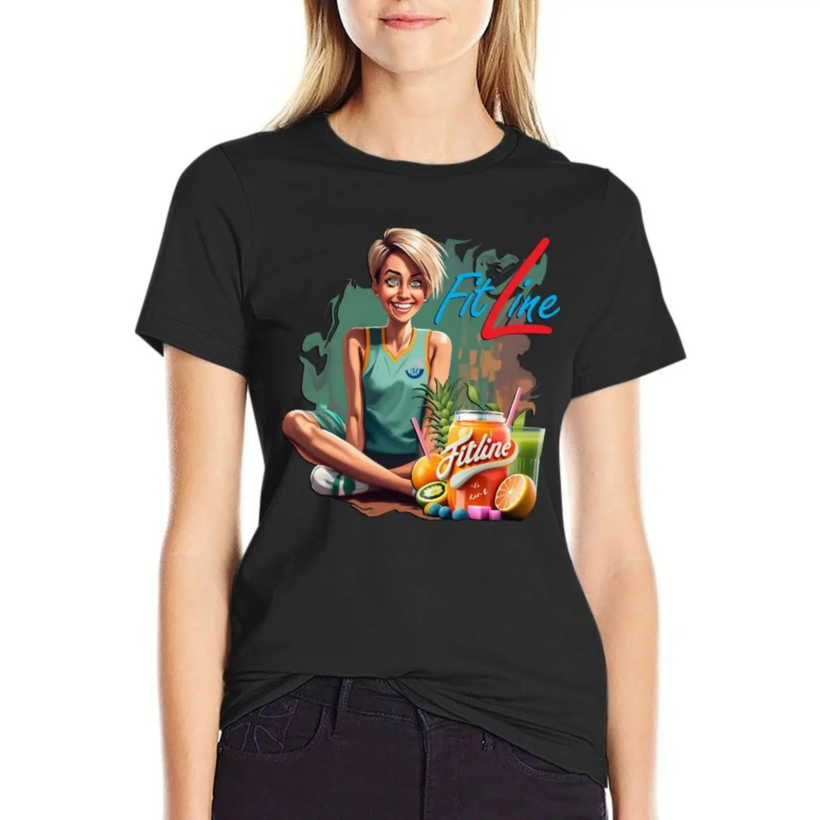 

Happy Fitline T-Shirt female Female clothing t shirt dress Women