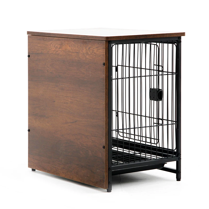 

Easy to Clean Indoor Outdoor Pet Dog Cat Rabbit Cages Durable Metal and Wood Dog Kennels Cages With Trays