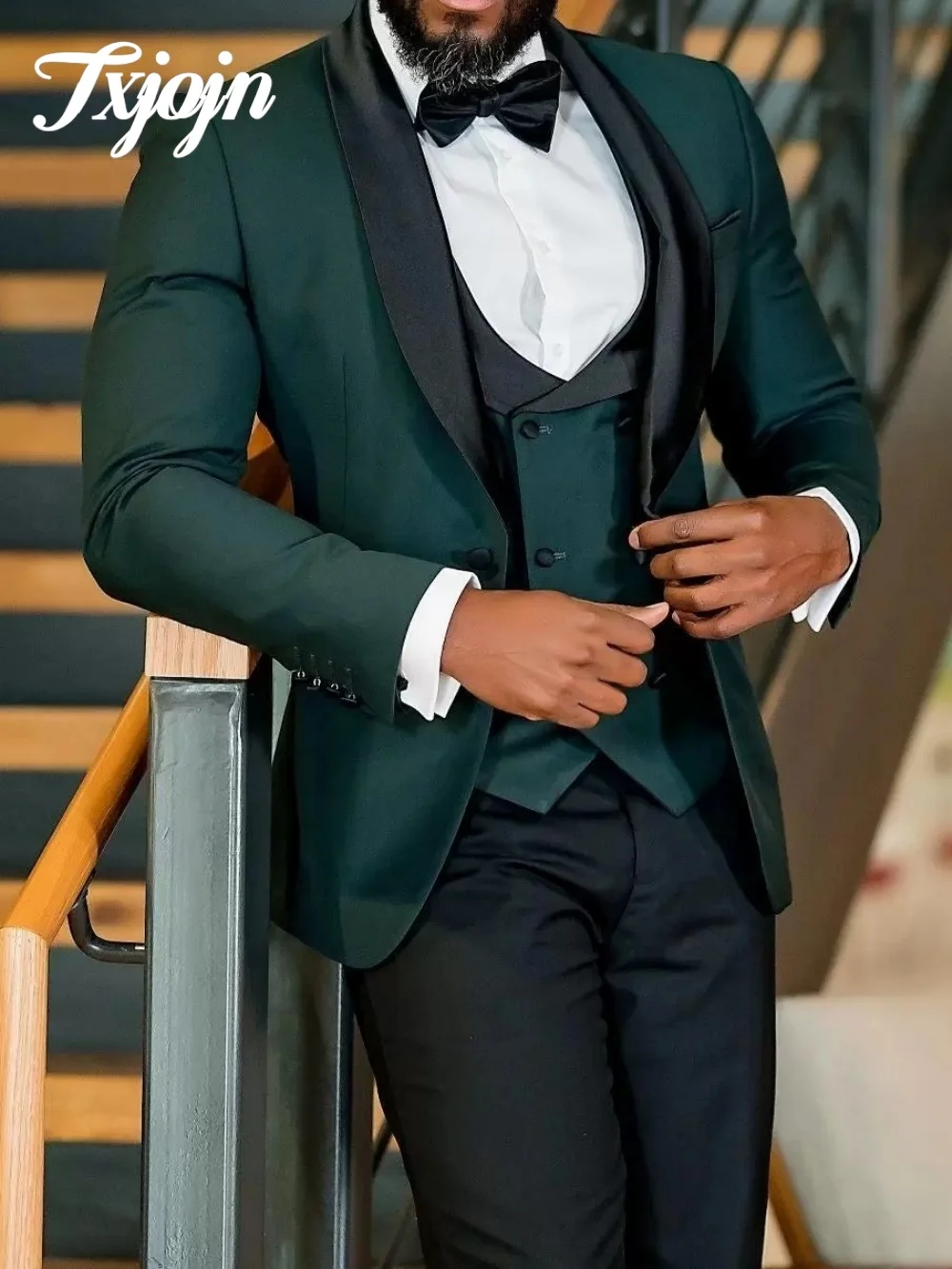 Navy Suits for Men Slim Fit Formal Wedding Tuxedos Fashion Mens Blazer Vest Pants 3 Pieces Business Party Prom Jackets