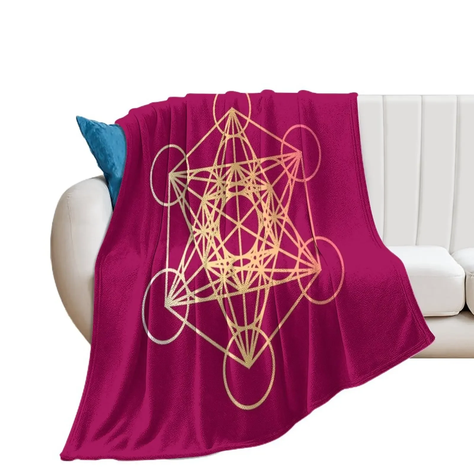 Metatron’s Cube Tapestry Throw Blanket Decorative Sofas blankets ands Blankets