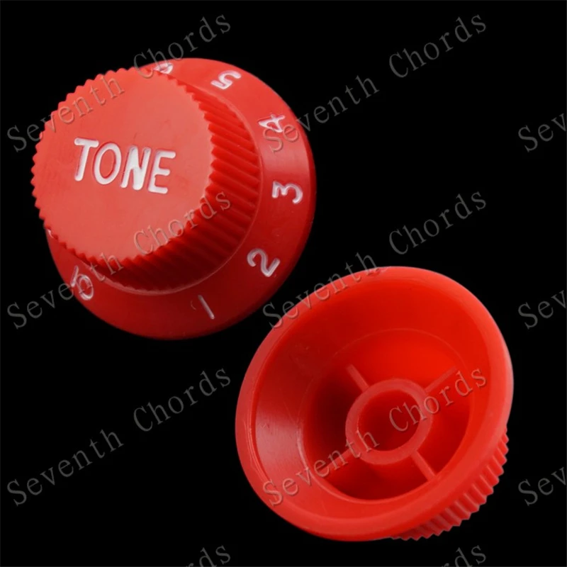 4 Stück Grüne Blaue Rote Rosa Farbige E-Gitarren-Drehknöpfe Potentiometer-Kappen Lautstärke-Ton Musikinstrument Zubehörteile – Detail 30